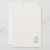 Cloud Bold Teal Moderne Chic Mix en Match Trouw Kaart (Achterkant)