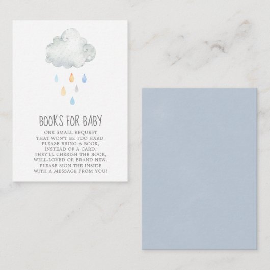 Cloud Books voor babyBoy Enclosure Kaart (Voorkant / Achterkant)