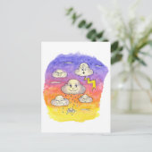 Cloud Burp Briefkaart (Staand voorkant)