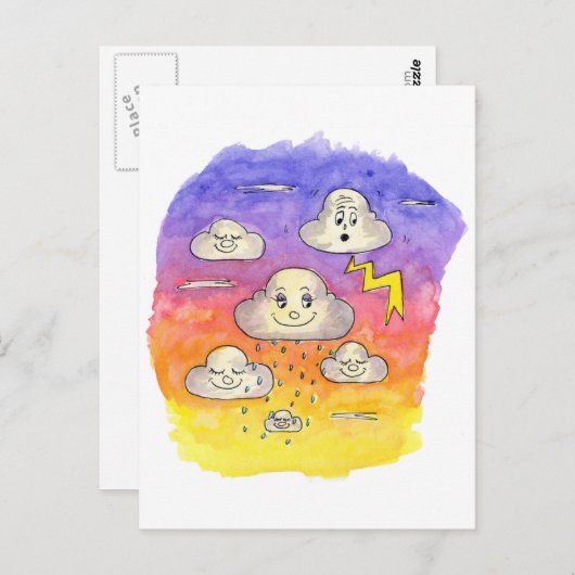 Cloud Burp Briefkaart (Voorkant / Achterkant)