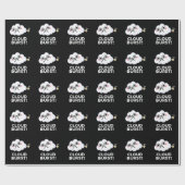 Cloud Burst Funny Cloud Fart Pun Dark BG Cadeaupapier (Vlak)