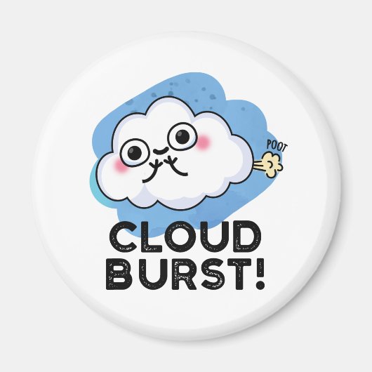 Cloud Burst Funny Cloud Fart Pun Magneet (Voorkant)