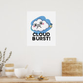 Cloud Burst Funny Cloud Fart Pun Poster (Keuken)