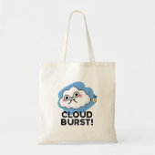 Cloud Burst Funny Cloud Fart Pun Tote Bag (Voorkant)