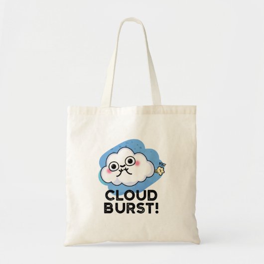 Cloud Burst Funny Cloud Fart Pun Tote Bag (Voorkant)