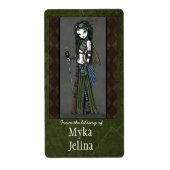 "Cloud Burst" Steampunk Aviatrix Fairy Bookplate Etiket (Voorkant)