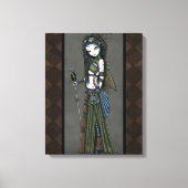 "Cloud Burst" Steampunk Aviatrix Fairy Canvs Print (Voorkant)