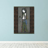 "Cloud Burst" Steampunk Aviatrix Fairy Canvs Print (Insitu (Houten vloer))