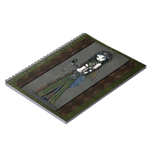 Cloud Burst Steampunk Aviatrix Fairy-laptop Notitieboek (Linkerzijde)