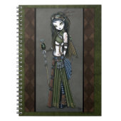 Cloud Burst Steampunk Aviatrix Fairy-laptop Notitieboek (Voorkant)