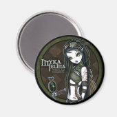 "Cloud Burst" Steampunk Aviatrix Fairy Magnet (Voorkant / Achterkant)