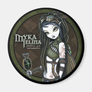 "Cloud Burst" Steampunk Aviatrix Fairy Magnet