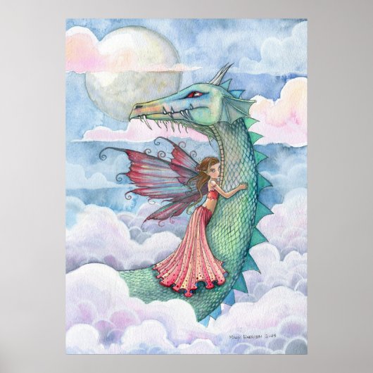 Cloud Busting Fairy Dragon Poster Afdruk (Voorkant)