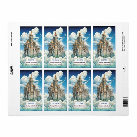  Cloud Castle Bookplaat Etiket (Full Sheet)