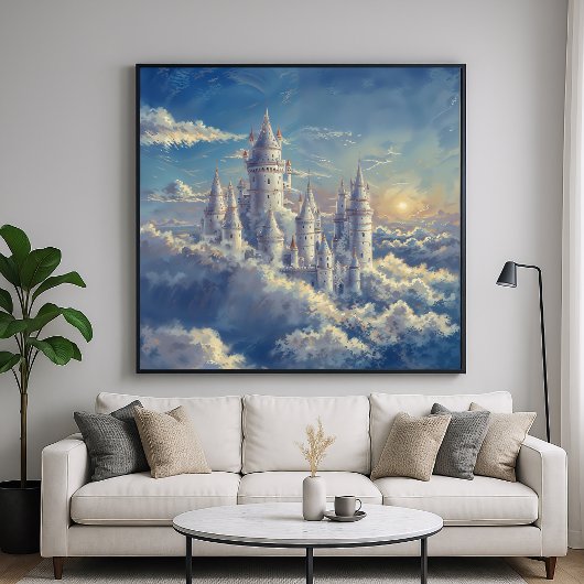 Cloud Castle - Painterly Fantasy Art Poster