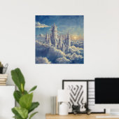 Cloud Castle - Painterly Fantasy Art Poster (Thuiskantoor)