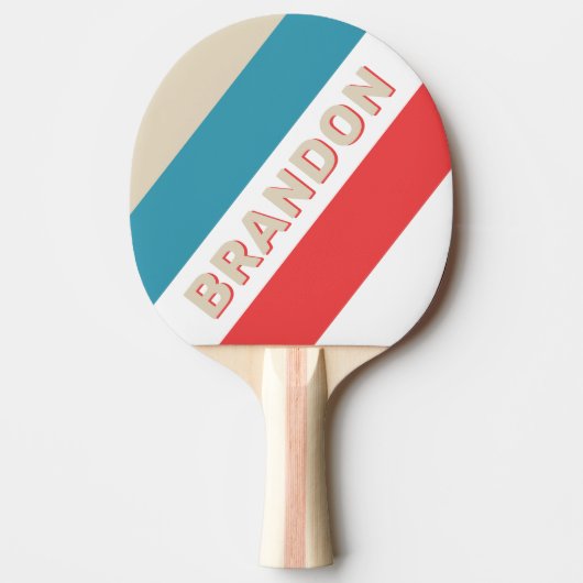 Cloud Chaser Bold Gestreepte met naam Tafeltennisbatje (Voorkant)