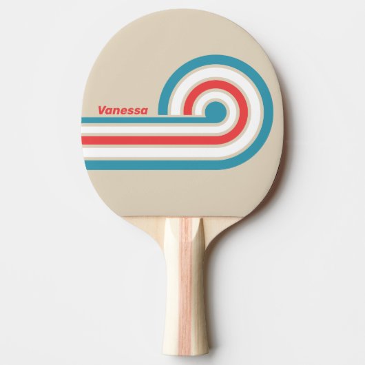 Cloud Chaser Curl Strepen met Naam Tafeltennisbatje (Voorkant)