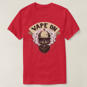 Cloud Chaser Vaping Bearded Skull Vape on T-shirt (Design voorkant)