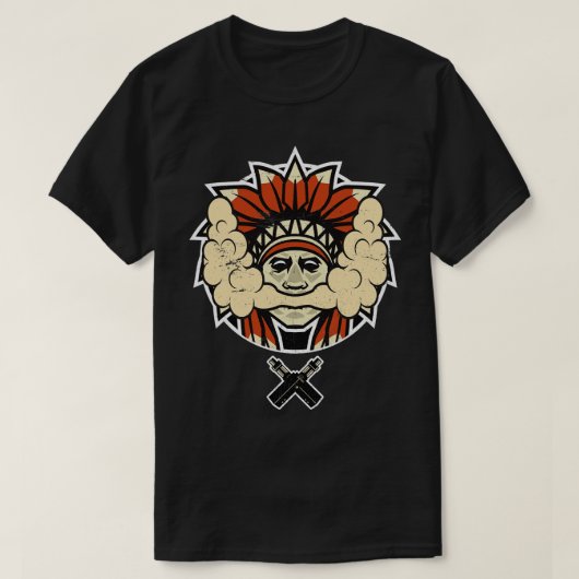 Cloud Chaser Vaping Native American T-shirt (Design voorkant)