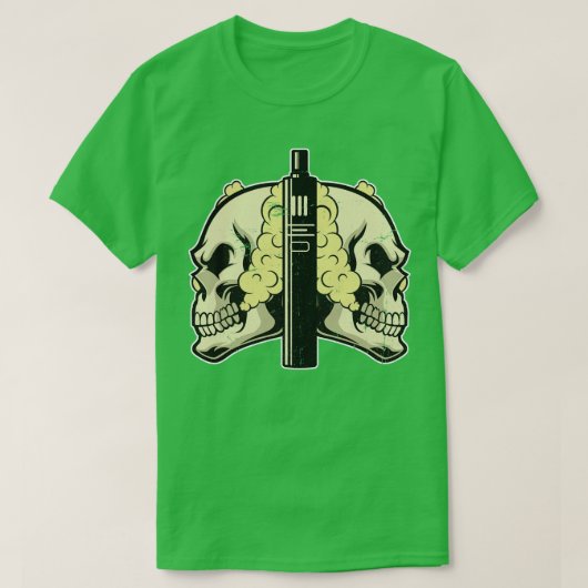 Cloud Chaser Vaping Skull T-shirt (Design voorkant)