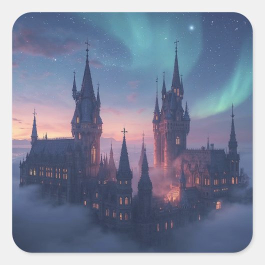Cloud City of Light Vierkante Sticker (Voorkant)