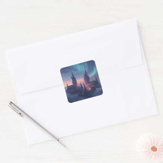 Cloud City of Light Vierkante Sticker (Envelop)