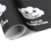 Cloud Computing Computer Weather Pun Dark BG Cadeaupapier (Rol Hoek)