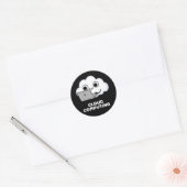 Cloud Computing Computer Weather Pun Dark BG Ronde Sticker (Envelop)
