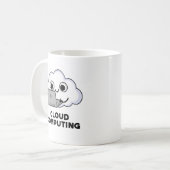Cloud Computing Funny Computer Weather Pun Koffiemok (Voorkant links)