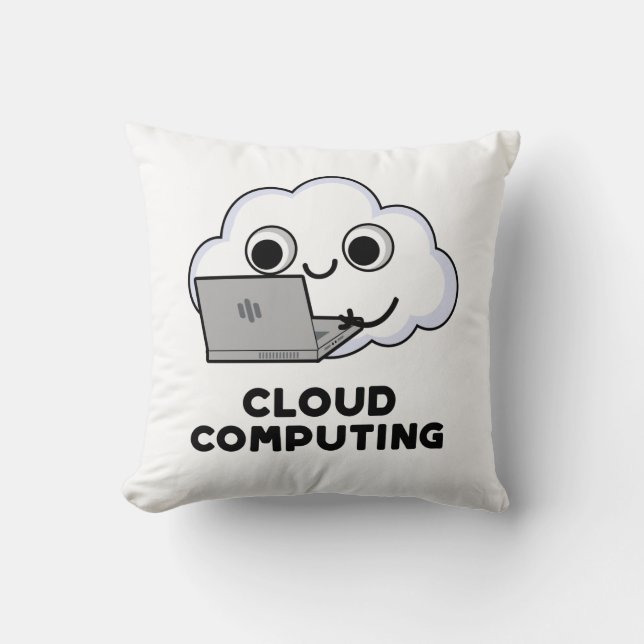 Cloud Computing Funny Computer Weather Pun Kussen (Voorkant)