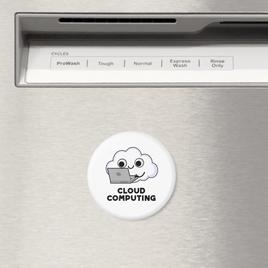 Cloud Computing Funny Computer Weather Pun Magneet (Insitu (Vaatwasser))