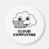 Cloud Computing Funny Computer Weather Pun Magneet (Voorkant)
