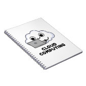 Cloud Computing Funny Computer Weather Pun Notitieboek (Rechterzijde)
