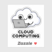 Cloud Computing Funny Computer Weather Pun Sticker (Vel)