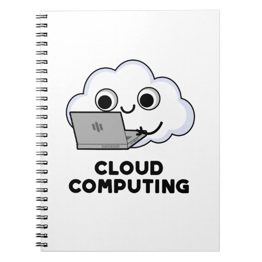 Cloud Computing Grappige Computer Weer Pun Notitieboek (Voorkant)