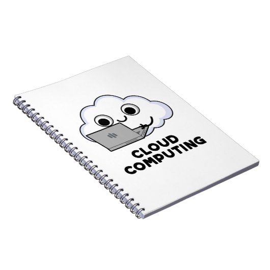 Cloud Computing Grappige Computer Weer Punt Notitieboek (Rechterzijde)