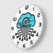 Cloud Computing Network Circuit Gear Tech Grote Klok (Hoek)
