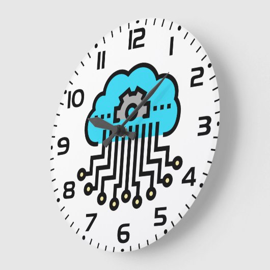 Cloud Computing Network Circuit Gear Tech Grote Klok (Hoek)