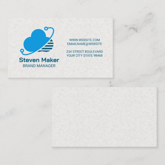 Cloud Computing | Tech Modern Data Logo Visitekaartje (Voorkant / Achterkant)