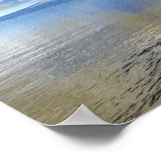 Cloud Covered Distant Ocean Mountains Poster (Hoek)