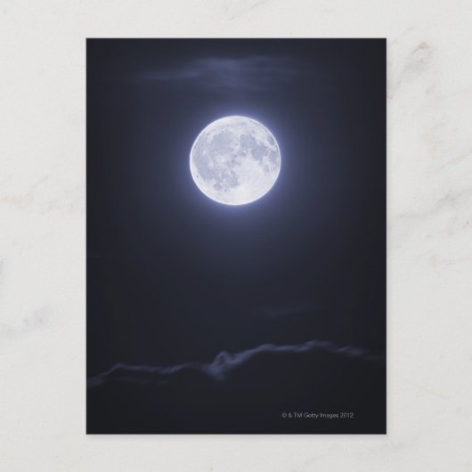Cloud Covering Full Moon Briefkaart (Voorkant)