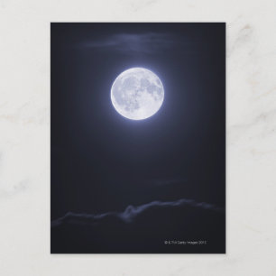 Cloud Covering Full Moon Briefkaart