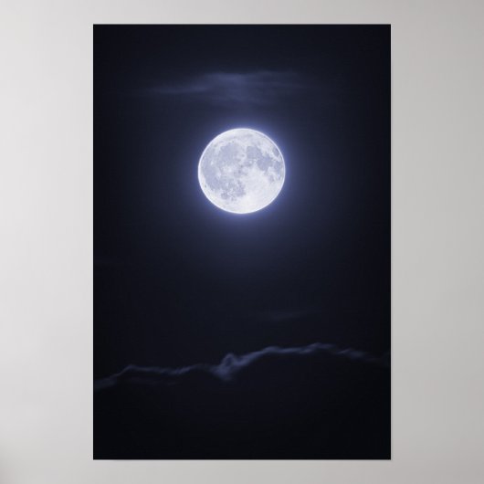 Cloud Covering Full Moon Poster (Voorkant)