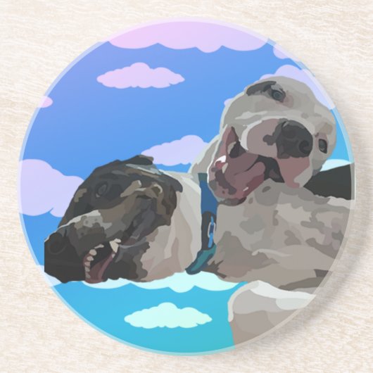 Cloud Cuddles Zandsteen Onderzetter (Voorkant)