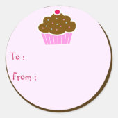 Cloud Cupcake Gift Label Sticker (Voorkant)