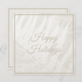 Cloud Dancer Botanic Foliage Christmas Feestdagenkaart (Voorkant / Achterkant)