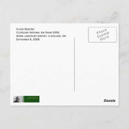 Cloud Dancing Briefkaart (Achterkant)