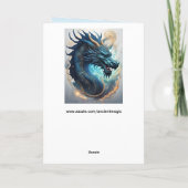 cloud dragon greeting card kaart (Achterkant)