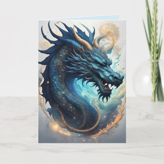cloud dragon greeting card kaart (Voorkant)